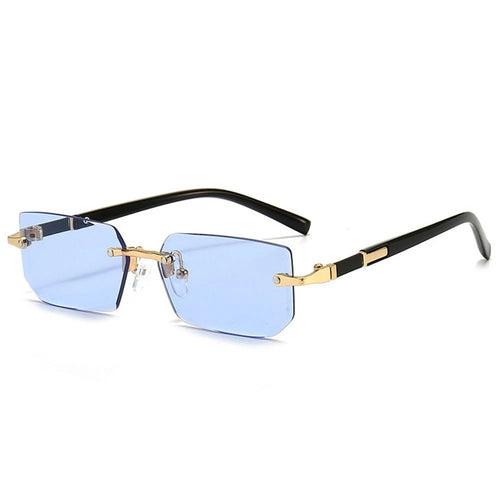 Lunettes de soleil rectangulaires sans monture
