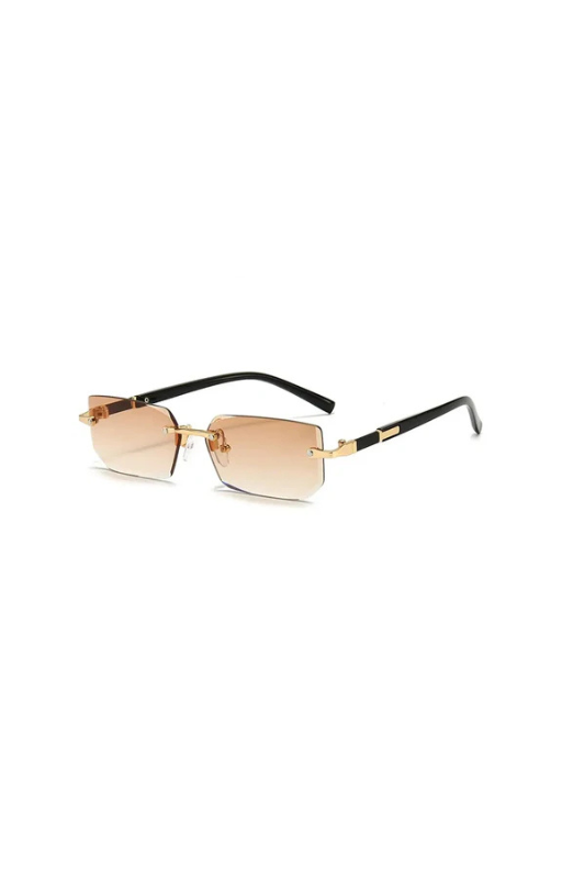 Lunettes de soleil rectangulaires sans monture