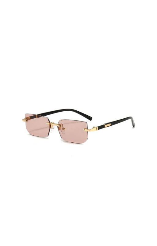 Lunettes de soleil rectangulaires sans monture