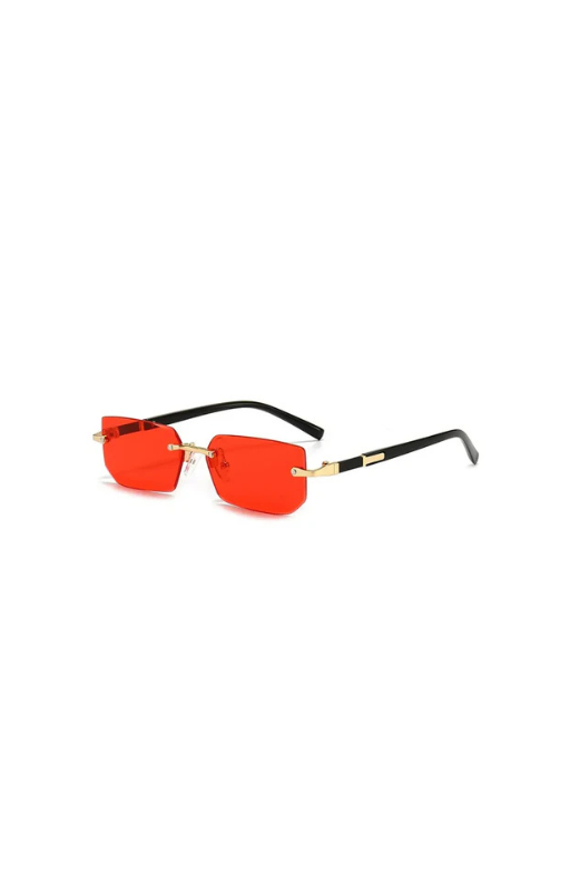 Lunettes de soleil rectangulaires sans monture