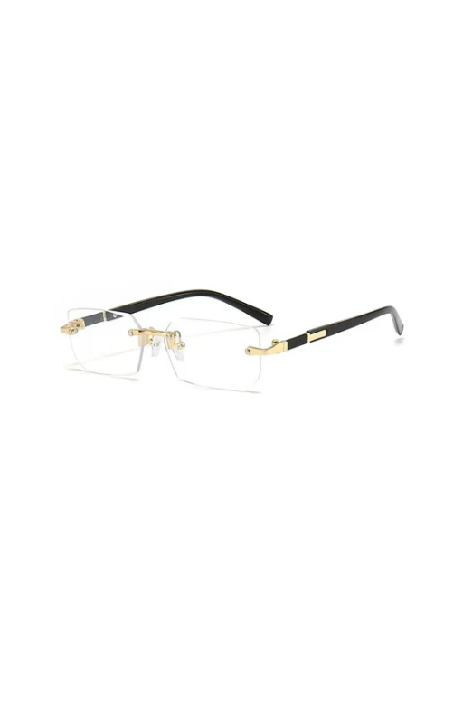 Lunettes de soleil rectangulaires sans monture