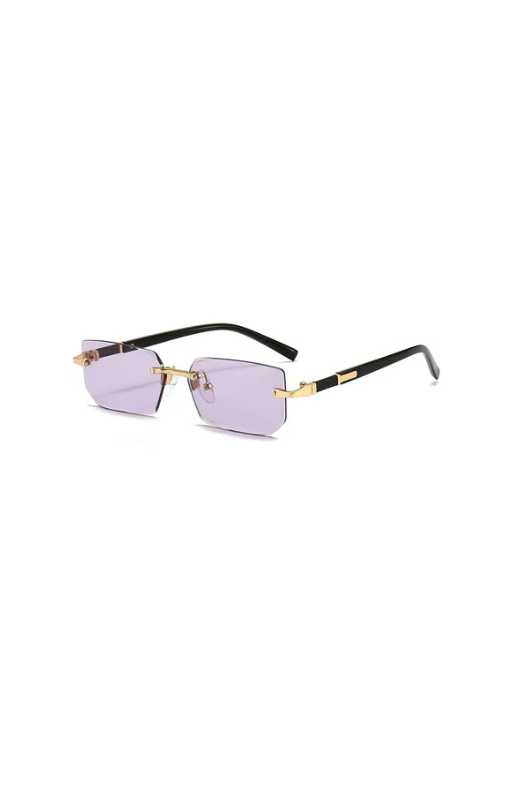 Lunettes de soleil rectangulaires sans monture