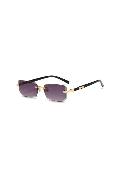 Lunettes de soleil rectangulaires sans monture